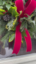 Load and play video in Gallery viewer, Traditional Christmas Wreath ~ local delivery/collection only

